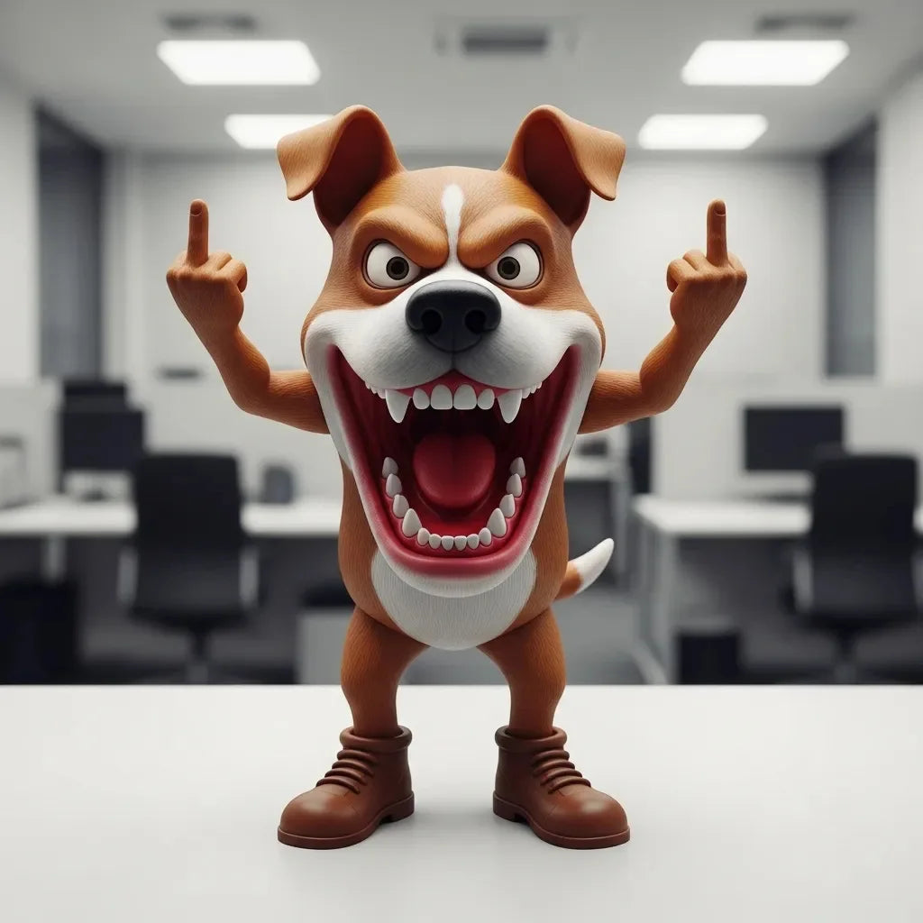 Angry animal statue ornaments small office desktop ornaments living room home decoration accessories Creative resin crafts gift