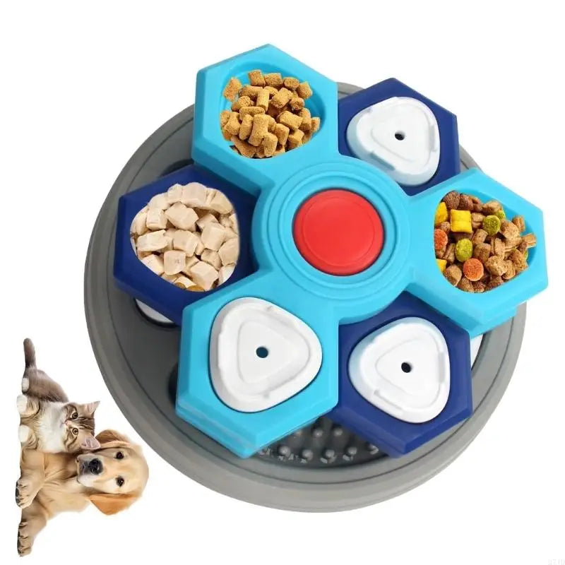4 Stage Moving Slow Eating Animal Dish For Small animals With Fun Design And Secure Plastic Build 37JD