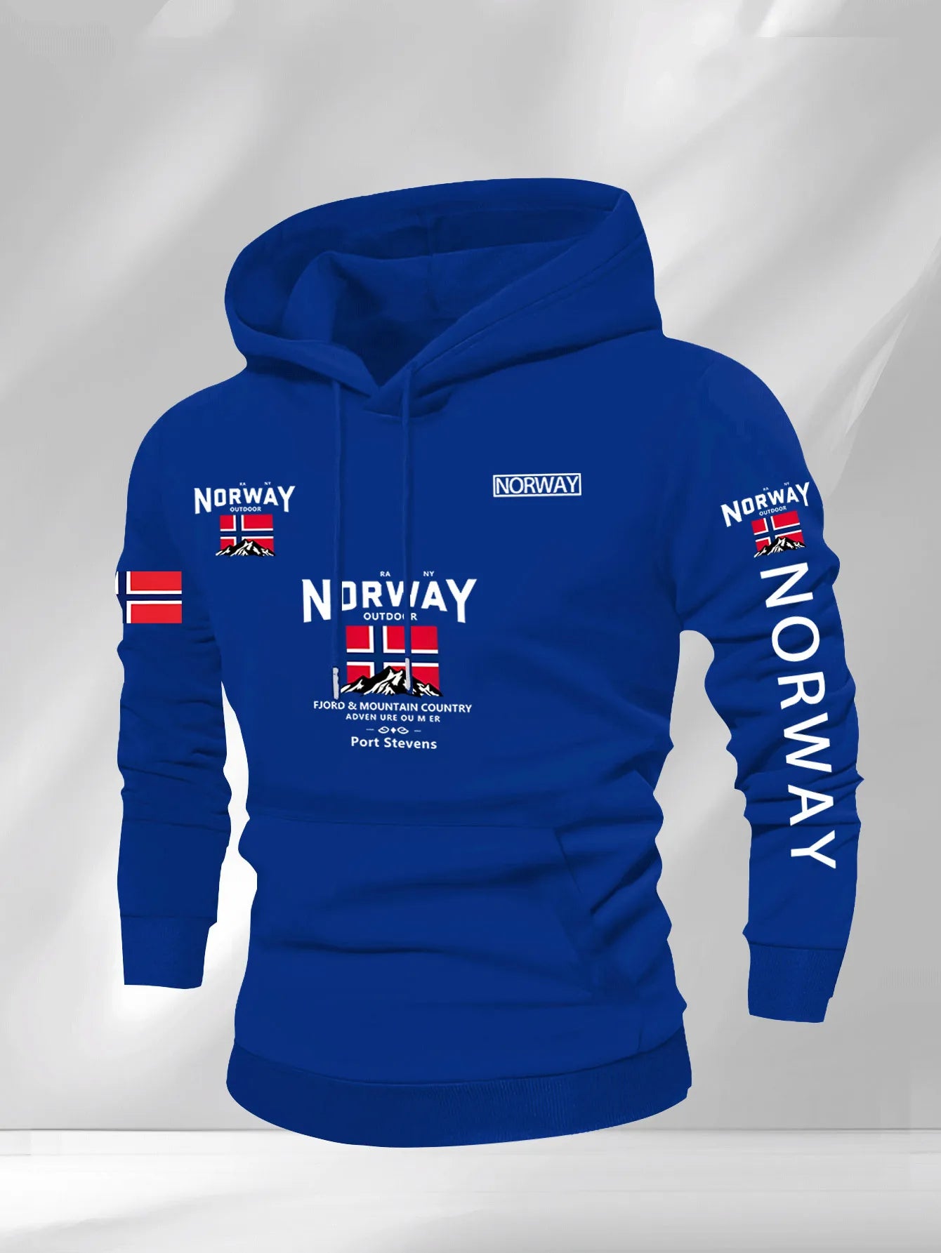 Noruega Otoño Invierno modelos de lana para hombres a prueba de viento cálido 100% algodón Sudadera con capucha de gran tamaño viajero al aire libre top elástico alto para hombres