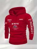 Noruega Otoño Invierno modelos de lana para hombres a prueba de viento cálido 100% algodón Sudadera con capucha de gran tamaño viajero al aire libre top elástico alto para hombres