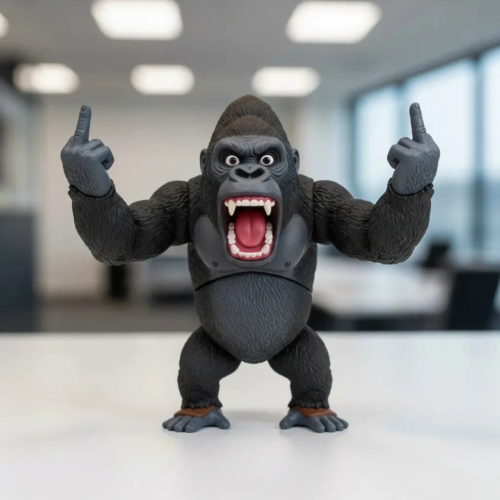 Angry animal statue ornaments small office desktop ornaments living room home decoration accessories Creative resin crafts gift