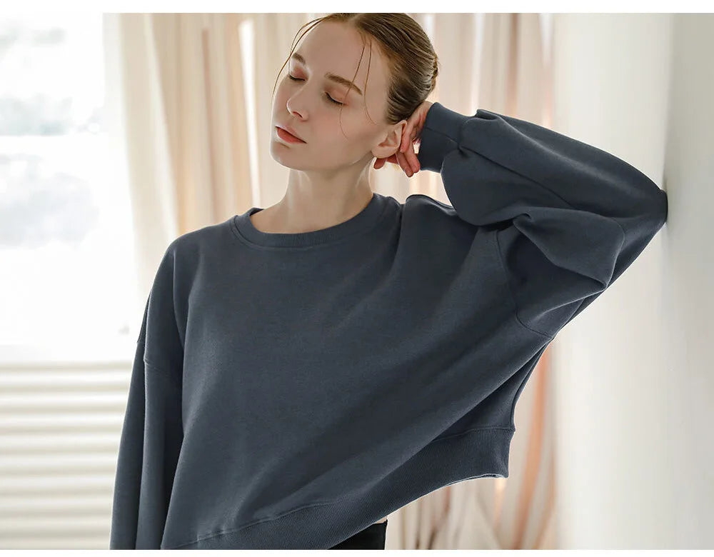 Sudadera con capucha de algodón de gran tamaño para mujer, Sudaderas con capucha holgadas informales de manga larga, trajes de otoño, Sudaderas Con Capucha para mujer