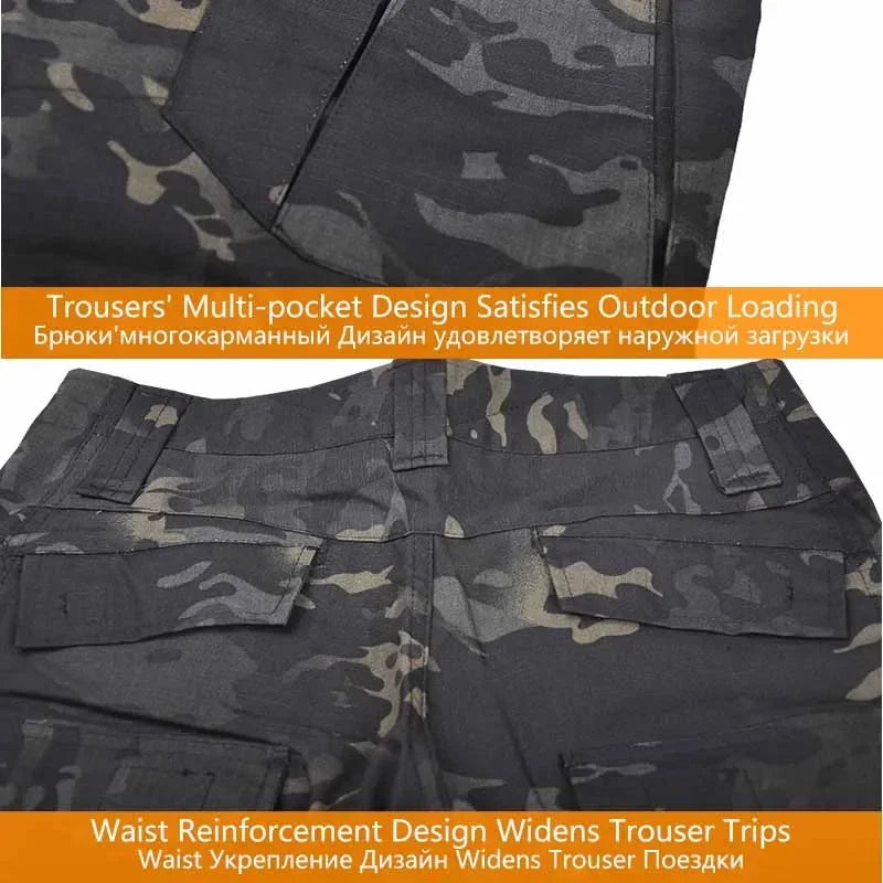 Conjunto de Uniforme de Combate Táctico Negro CP para Hombre, Camisa de Manga Larga, Pantalones Cargo, Ropa para Paintball, Caza y Entrenamiento al Aire Libre
