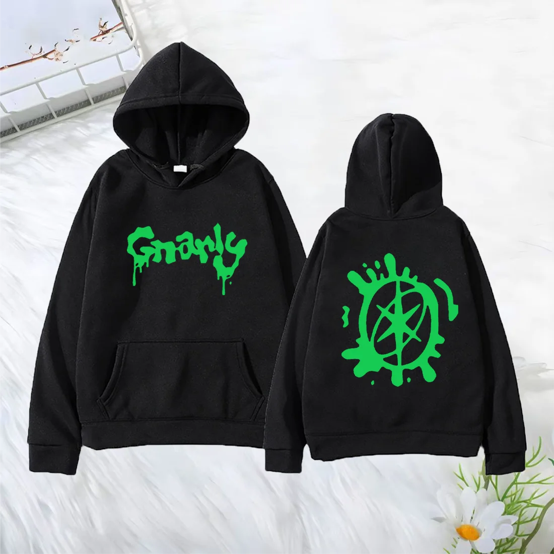 Katseye Merch Gnarly Logo impreso Sudadera con capucha hombres mujeres Casual Sudadera con capucha de gran tamaño ropa informal estilo hip hop vintage polar ropa de manga larga