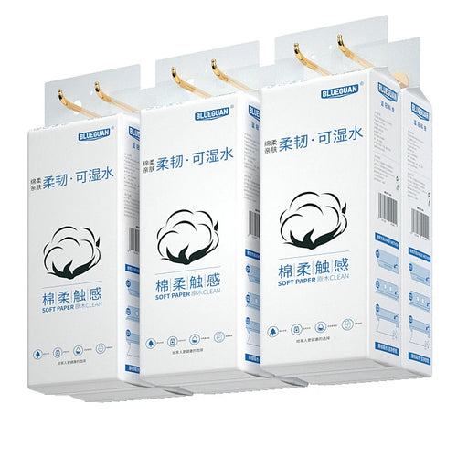 2 Packs/2000 Sheets of Hanging Pull-down Paper, Thickened Pure Virgin Wood Pulp Surface Paper, for Household Toilet Paper