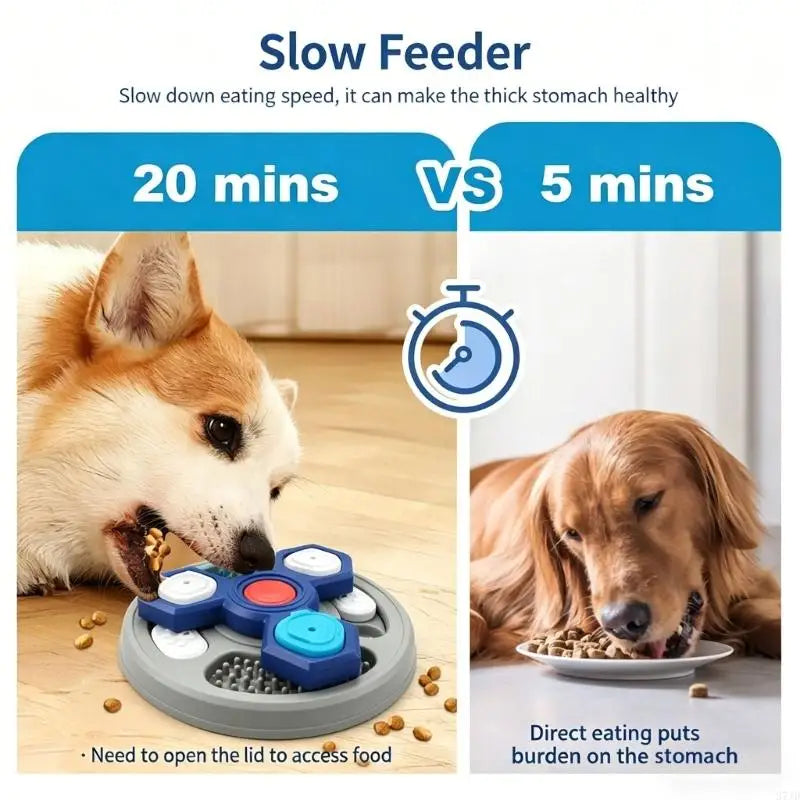 4 Stage Moving Slow Eating Animal Dish For Small animals With Fun Design And Secure Plastic Build 37JD