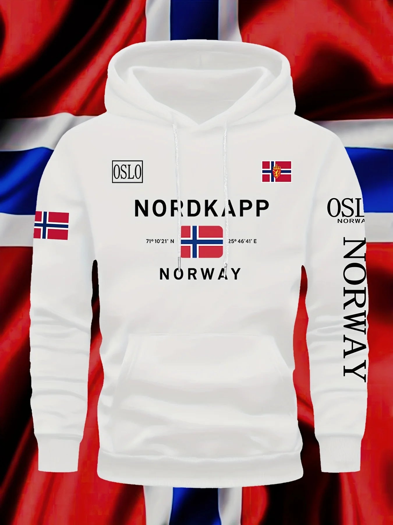 Noruega Otoño Invierno modelos de lana para hombres a prueba de viento cálido 100% algodón Sudadera con capucha de gran tamaño viajero al aire libre top elástico alto para hombres