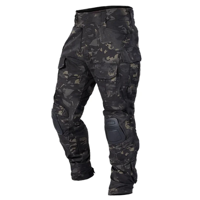 Conjunto de Uniforme de Combate Táctico Negro CP para Hombre, Camisa de Manga Larga, Pantalones Cargo, Ropa para Paintball, Caza y Entrenamiento al Aire Libre