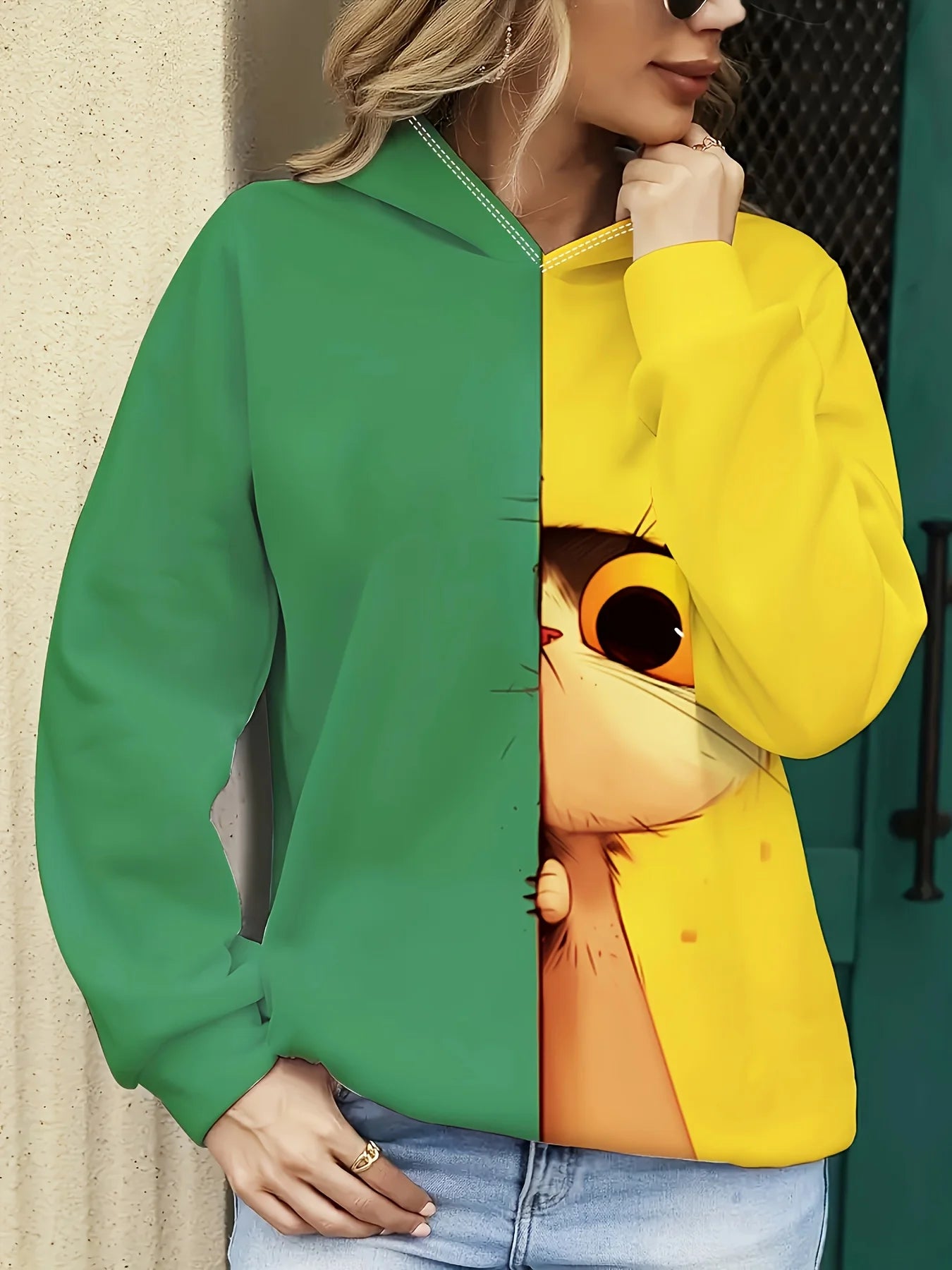 Sudaderas con capucha con estampado 3D de gato bonito para hombre y mujer, sudaderas informales a la moda, sudadera con capucha de gran tamaño, jerséis, chándal, ropa para mujer